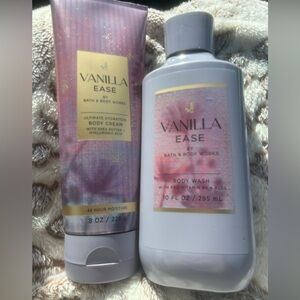 Bath & Body Works Vanilla Ease Body Cream - Purple and White and Body Wash
